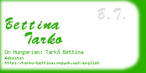 bettina tarko business card